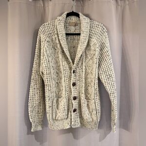 The Men’s Store Vintage Cozy Cream Knit Cardigan